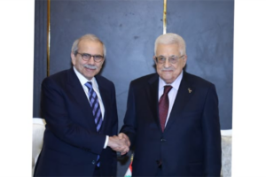 سلام التقى الرئيس الفلسطيني واكد ضرورة وقف الحرب في غزة والتمسك بحل الدولتين
