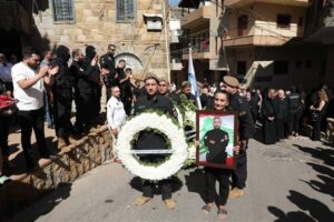 بالصور:  قوى الأمن الداخلي تشيّع شهيدها المعاون الأوّل إلياس بهجت طوق