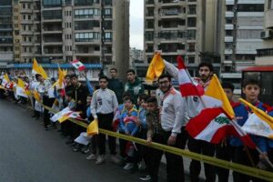 كشافة الامام المهدي تلقي التحية على الحبر الاعظم