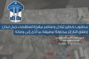 مطلوب خطير تبادل وعناصر مفرزة استقصاء جبل لبنان إطلاق النار إثر محاولة توقيفه….هذا مصيره!