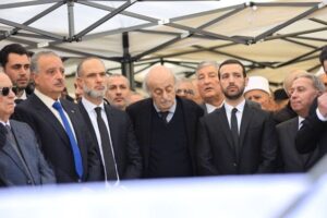 عائلتا ارسلان وجنبلاط شيعتا نجوى مجيد ارسلان في مأتم مهيب